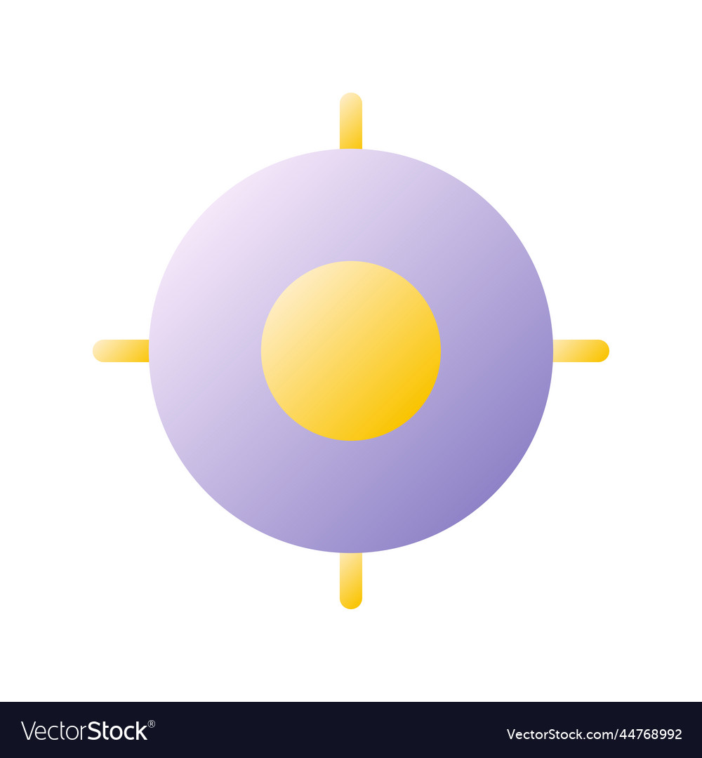 Target flat gradient two-color ui icon vector image Target flat gradient two-color ui icon