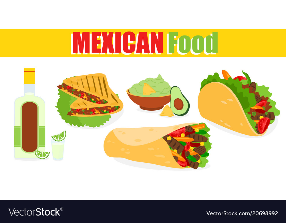 Traditional mexican food Royalty Free Vector Image