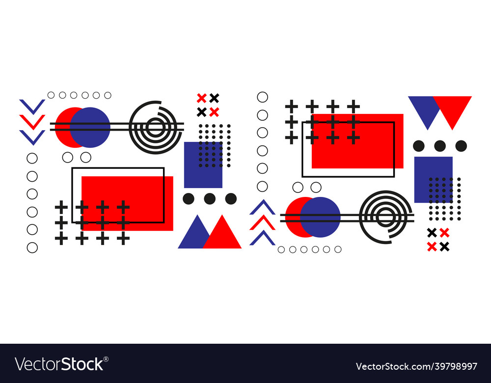 Abstract background with different geometric