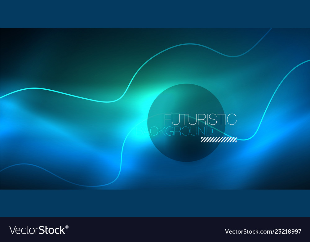 Abstract Glowing Wave Background