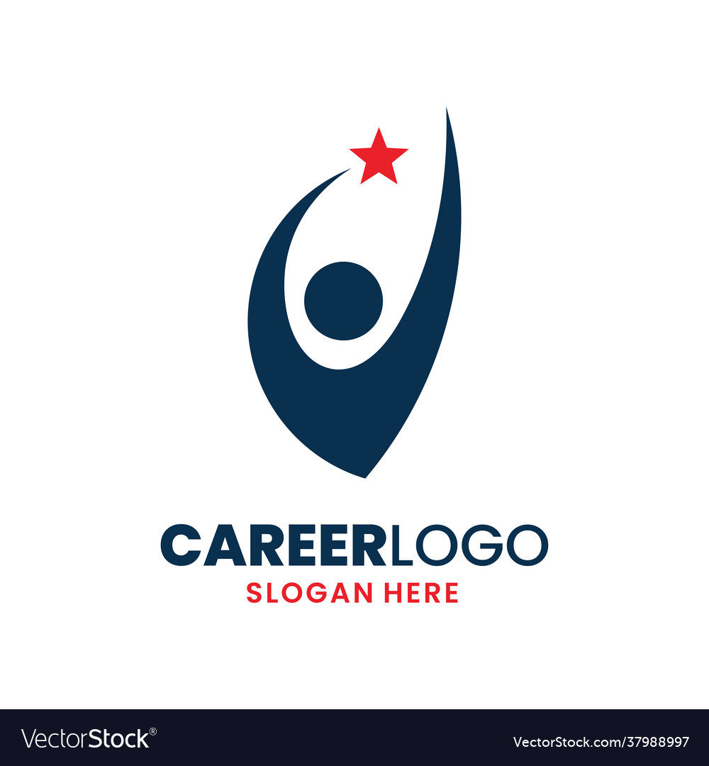 Career logo template design leadership logo Vector Image