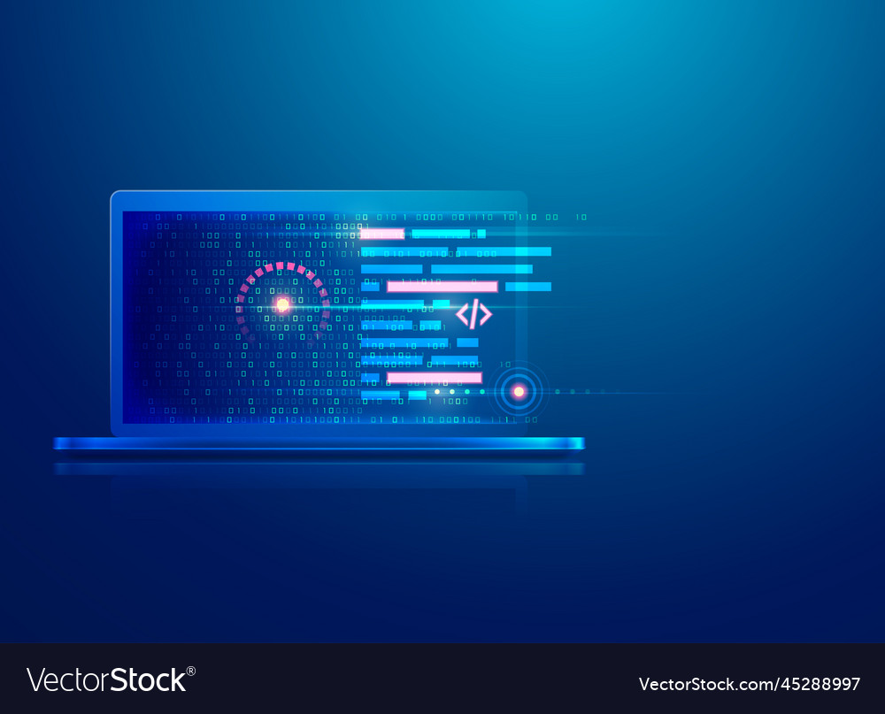 Concept of programming script development graphic Vector Image