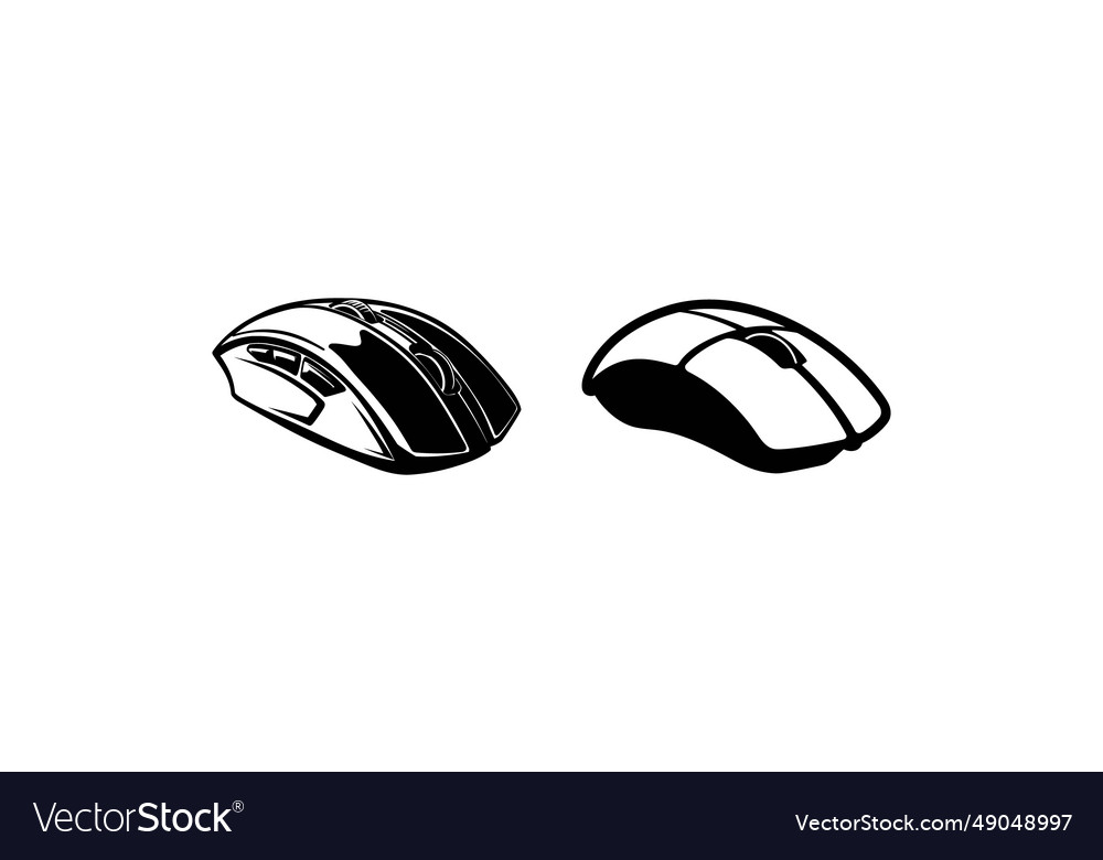 Gaming mouse collection icons for artwork Vector Image