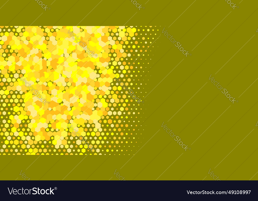 Geometric multi size hexagon with color