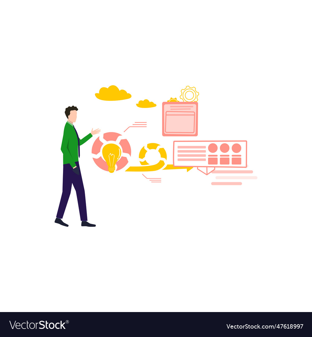 Guy looking at agile work chart