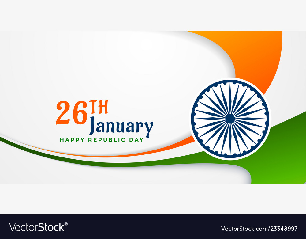 Happy republic day of india banner design Vector Image