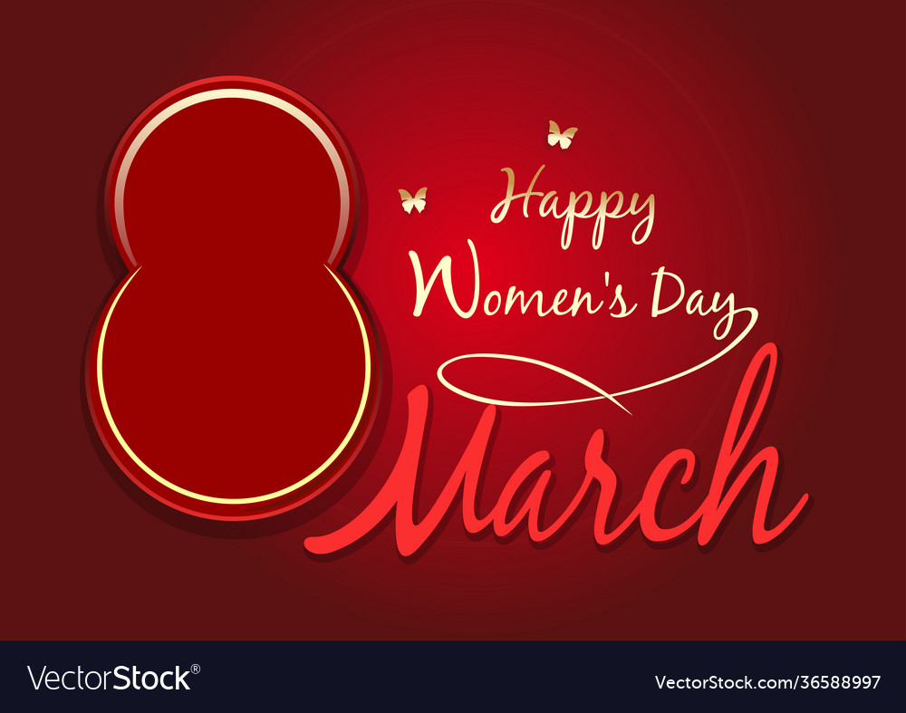 Happy womens day design 8 march greeting card