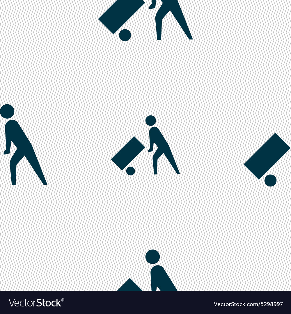 Loader icon sign seamless pattern with geometric