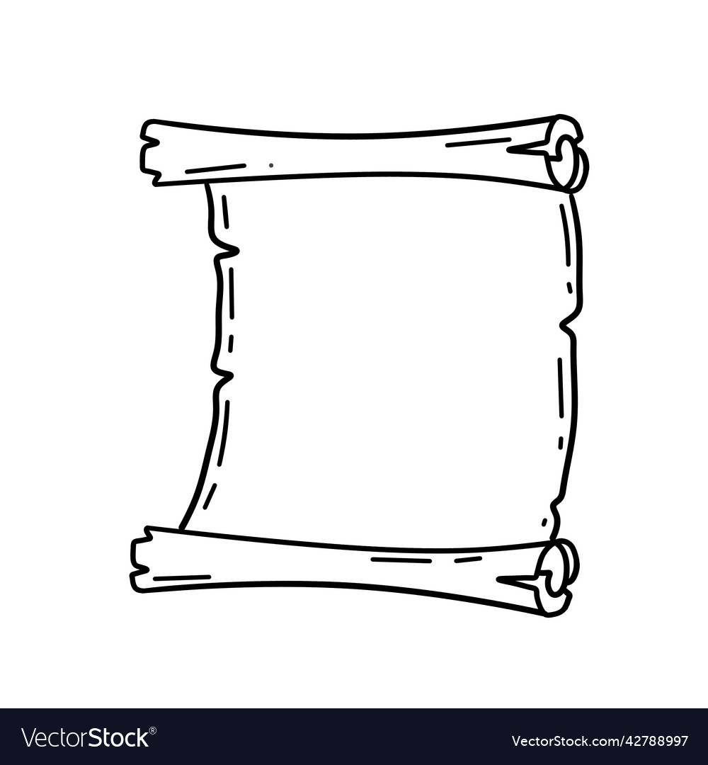 Old scroll template for antique text vector image Old scroll template for antique text