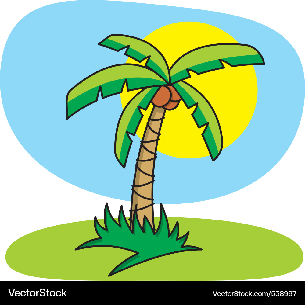 Palm tree Royalty Free Vector Image - VectorStock