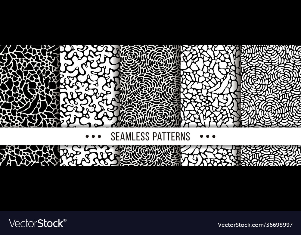 Set abstract seamless pattern collection