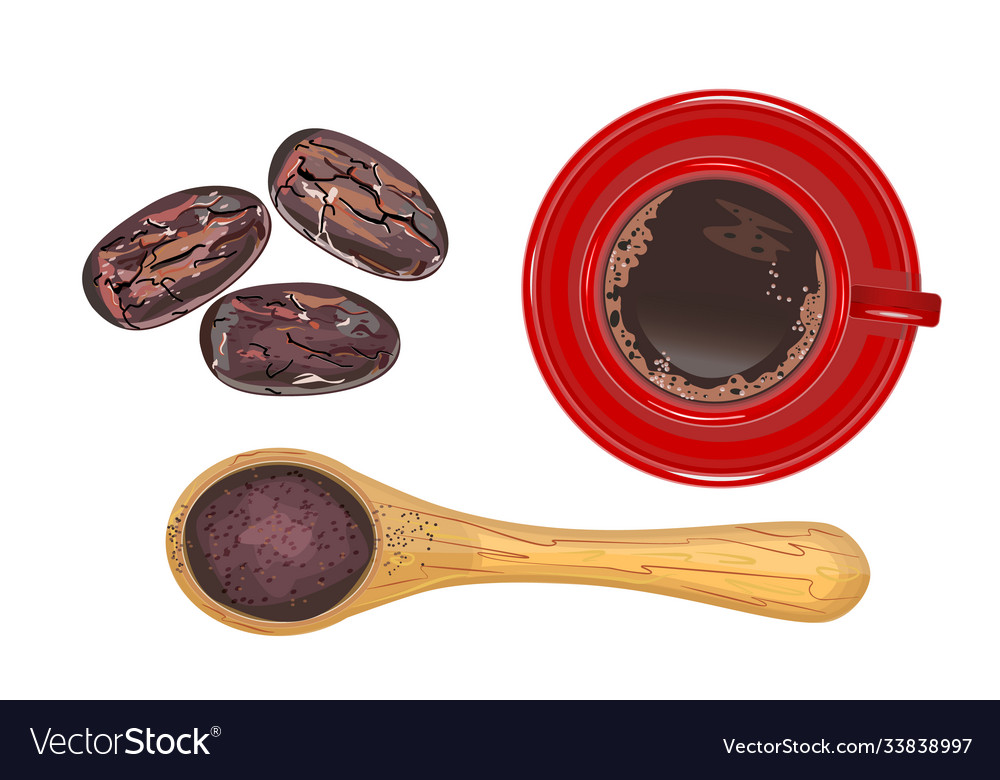 Set cocoa Vector Image Set cocoa