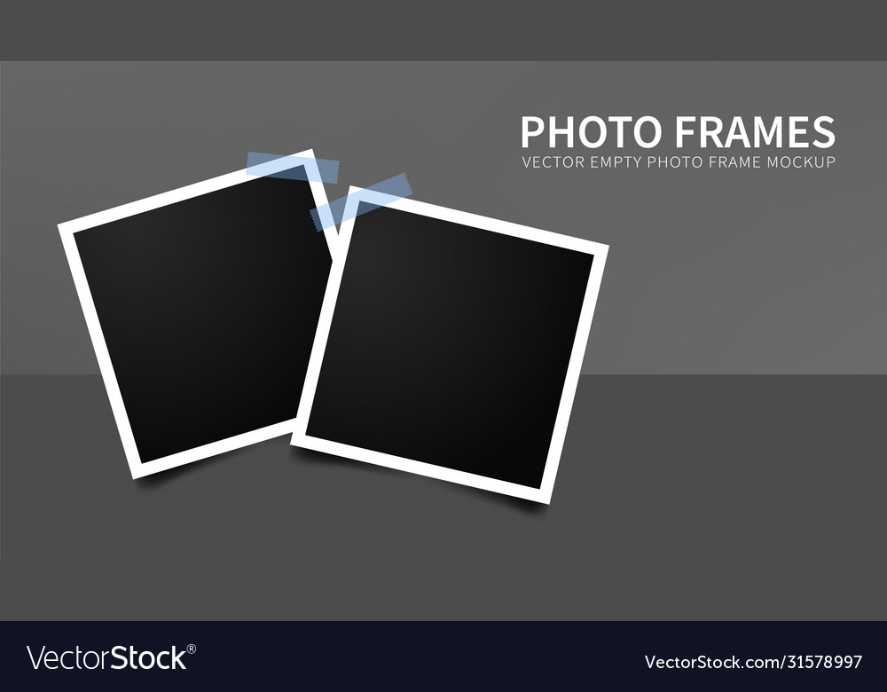 Set empty photo frames