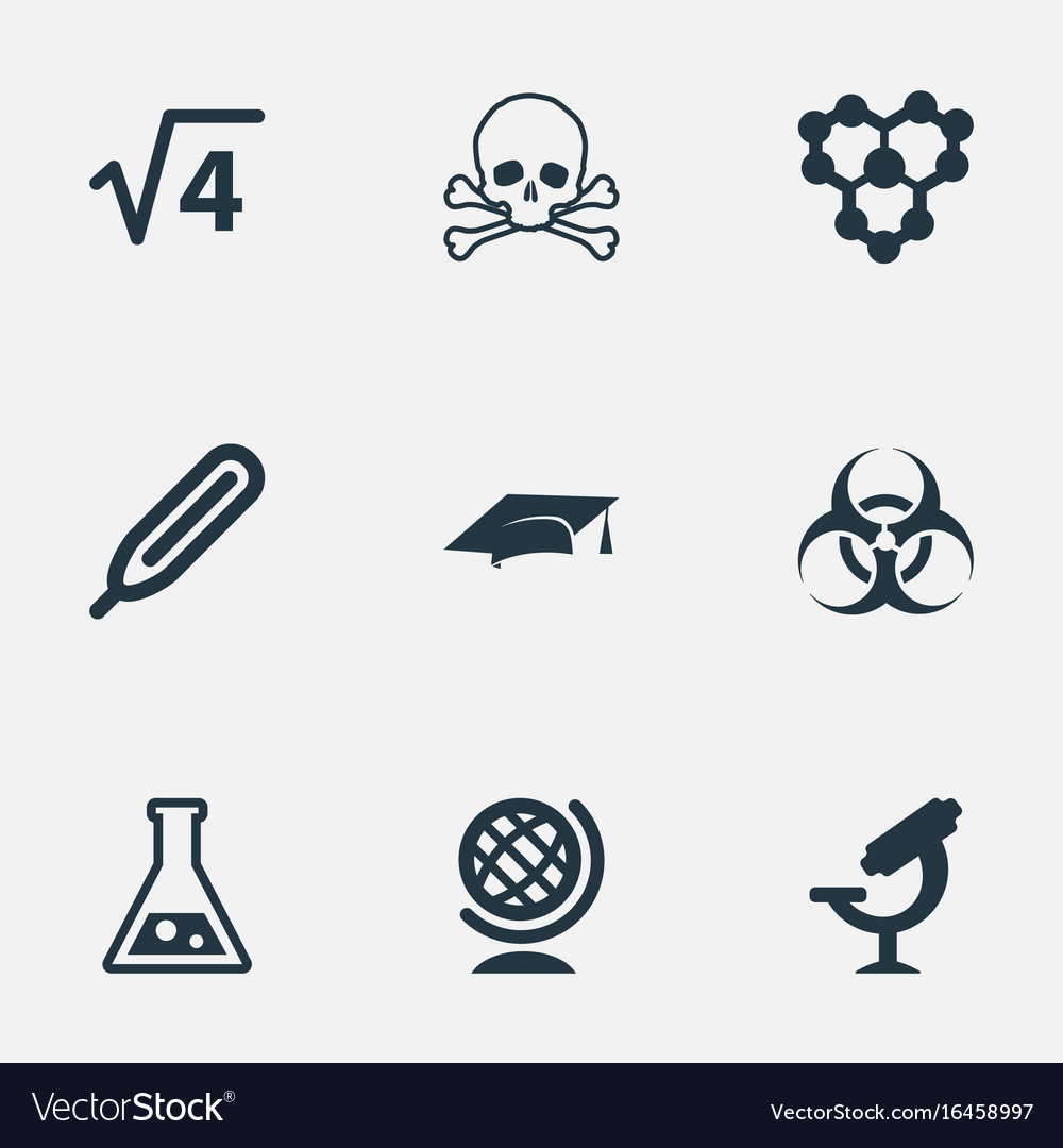 Set of simple science icons