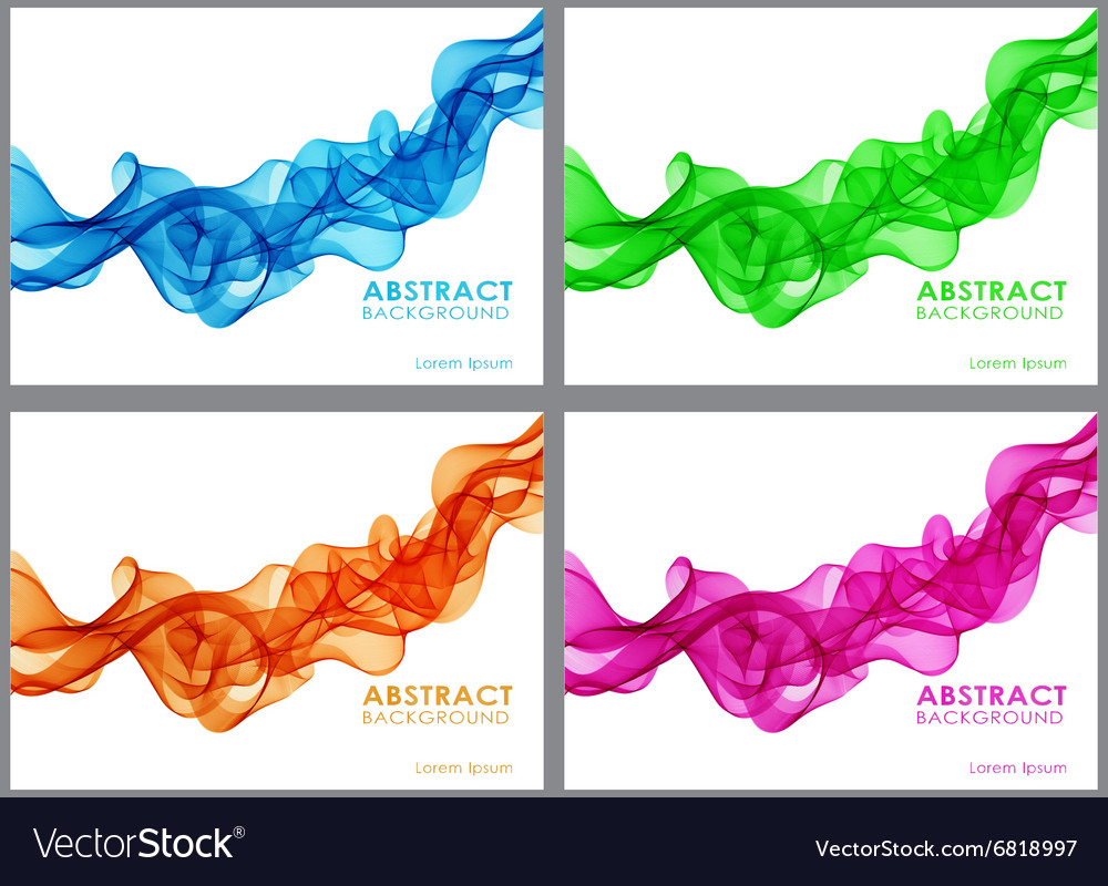 Set of wavy abstract background
