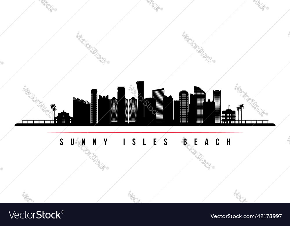 Sunny isles beach skyline horizontal banner