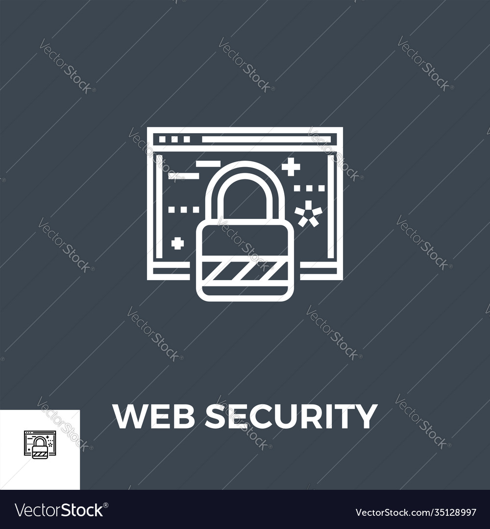 Web security line icon