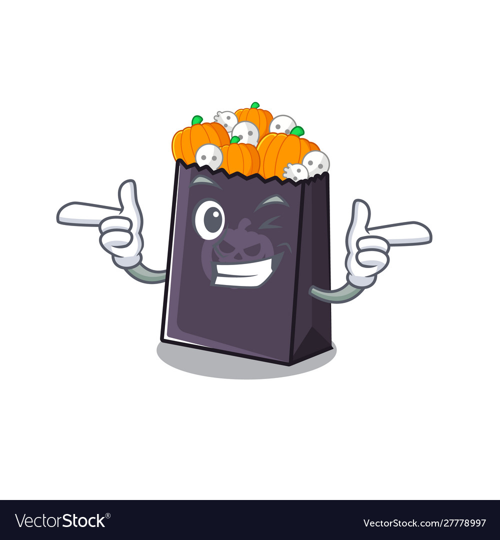Wink halloween stored in character drawer vector image Wink halloween stored in character drawer