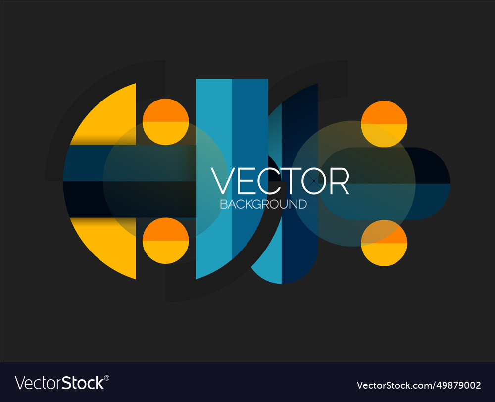 Abstract background geometric minimal round vector image Abstract background geometric minimal round