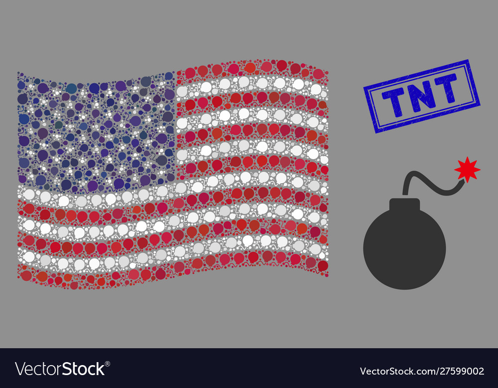 American flag stylized composition bomb