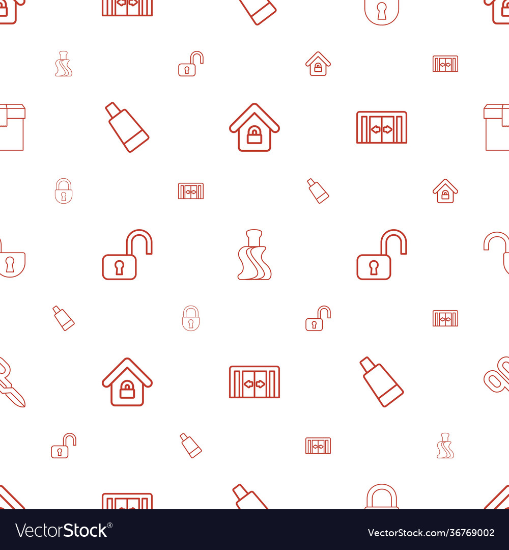 Closed icons pattern seamless white background