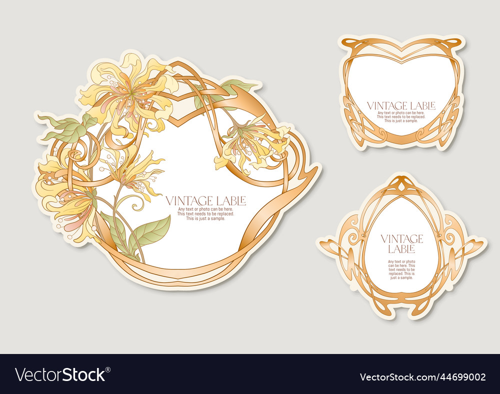 Decorative ornament border frame template