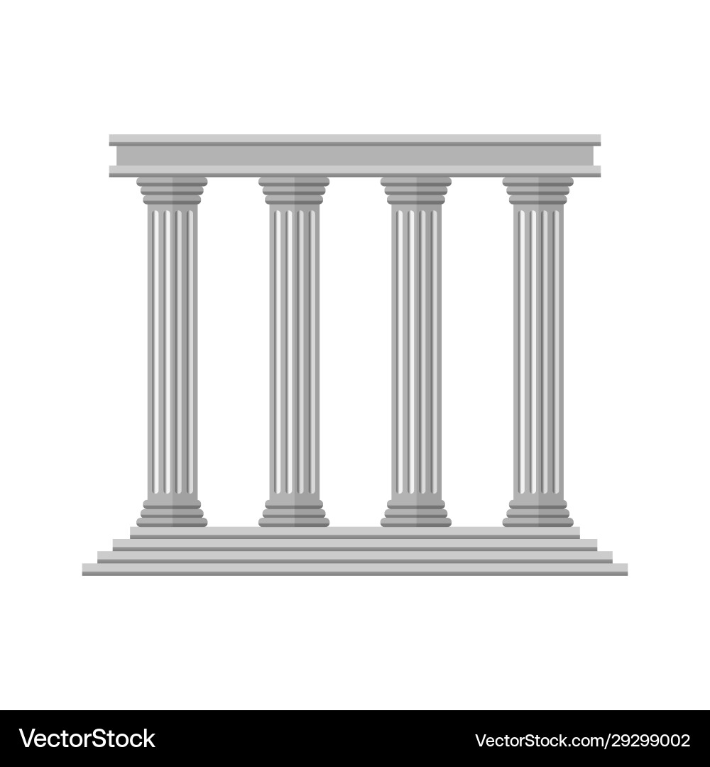 Old Rustic Column Vector Flat retro ancient columns Royalty Free Vector Image