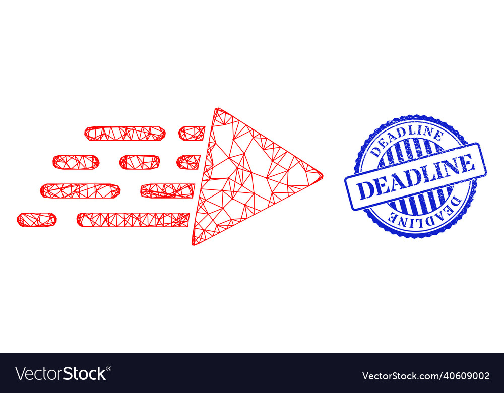 Grunge deadline badge and net speed web mesh