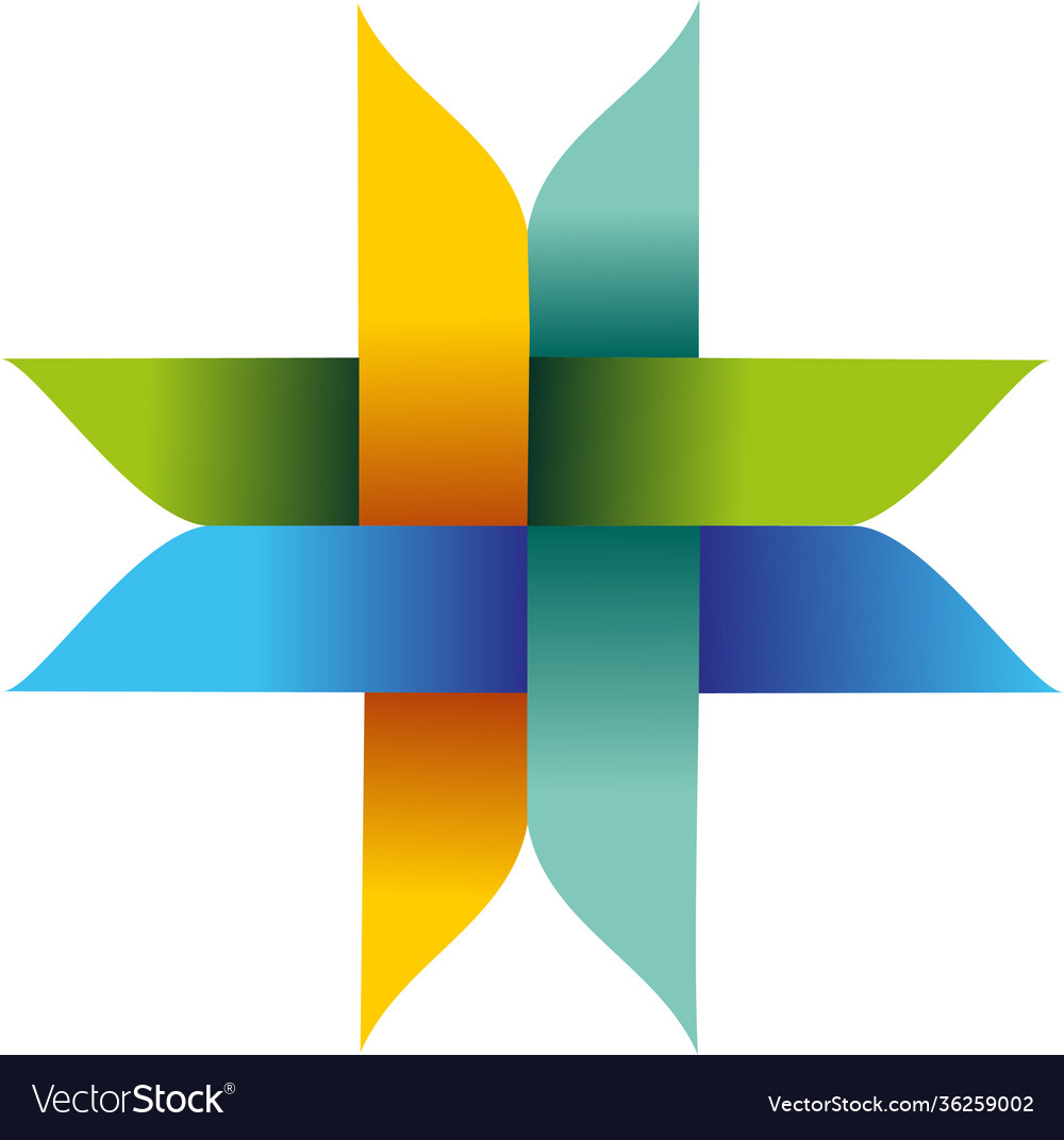 Modern a medical cross Royalty Free Vector Image