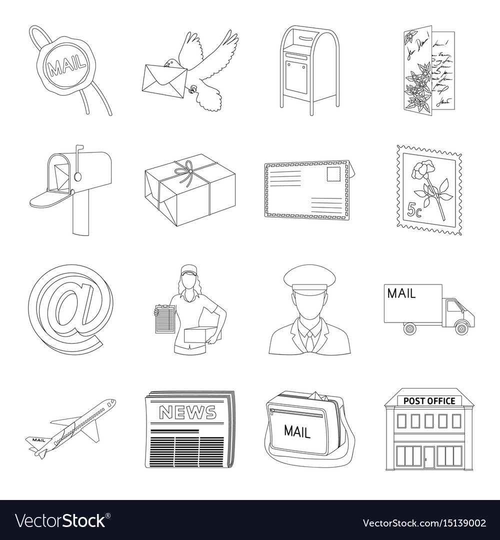 Postman envelope mail box and other attributes