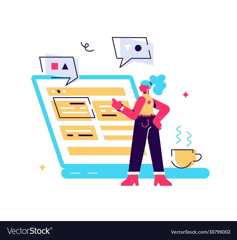 Programmer and engineering development vector image Programmer and engineering development