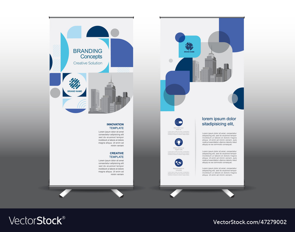 Rollup template designed for style vector image Rollup template designed for style
