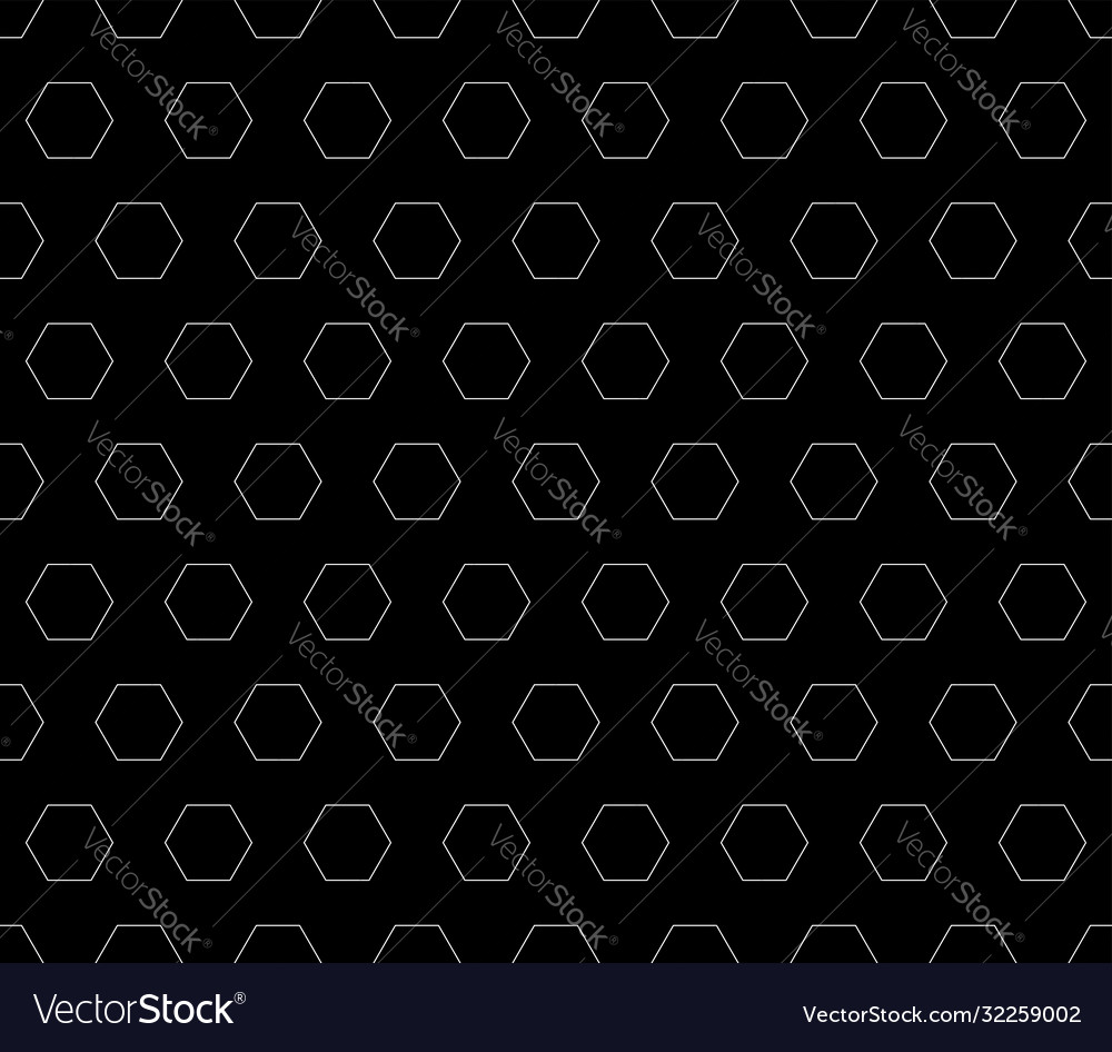 Seamless pattern thin outline hexagons vector image Seamless pattern thin outline hexagons