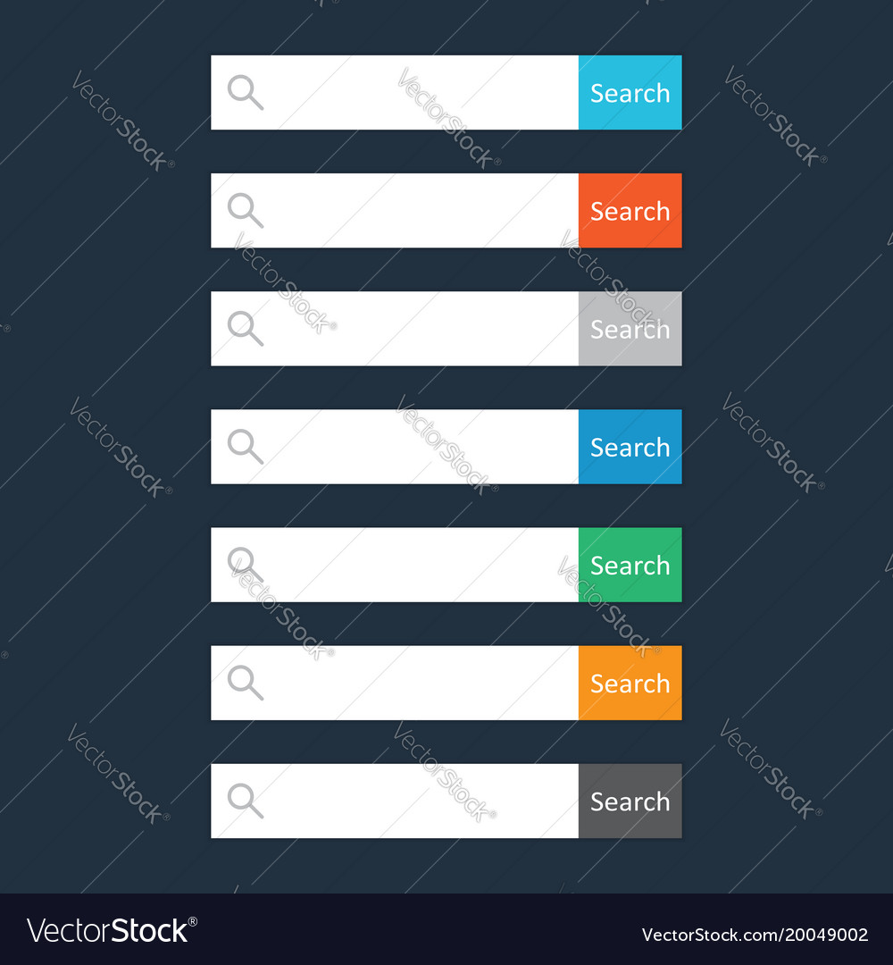Search bar field set interface elements