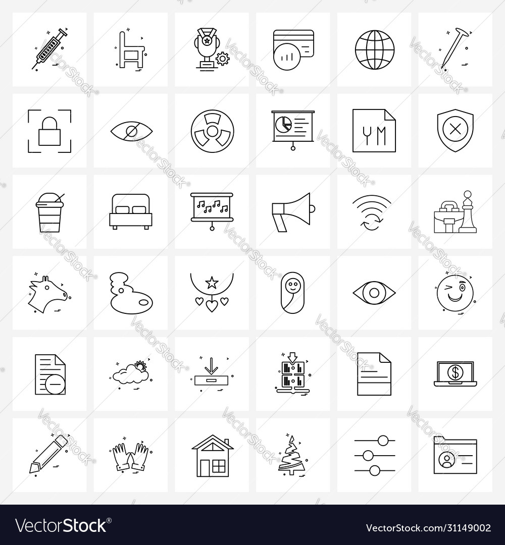 Set 36 ui icons and symbols for global service