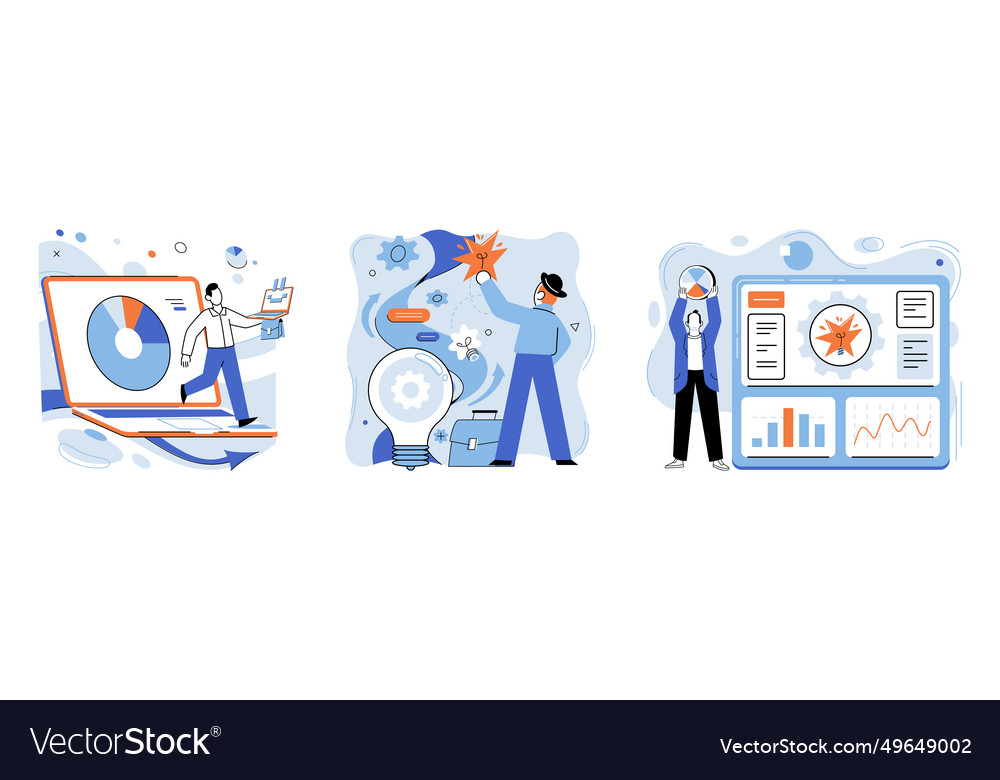 Smart business brainstorming sessions Royalty Free Vector