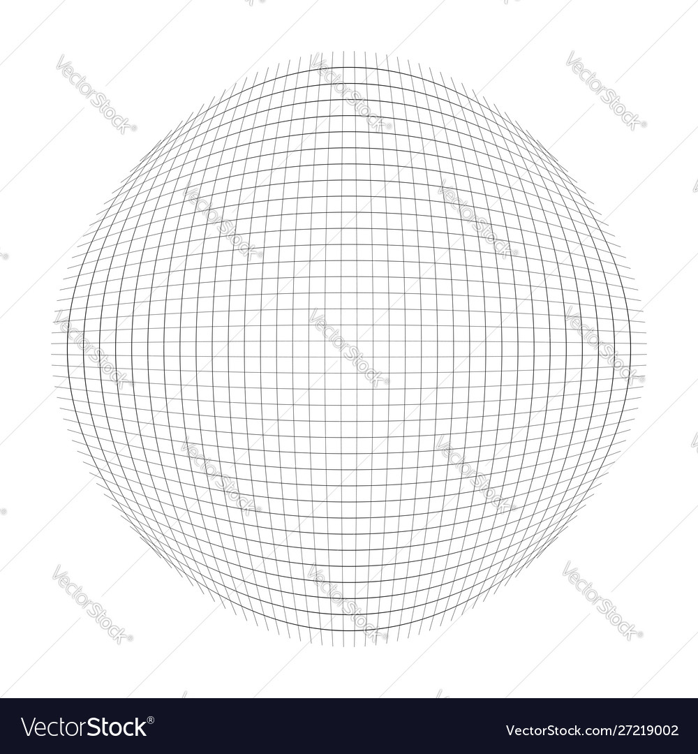 Spherical globular mesh grid convex bulbous vector image Spherical globular mesh grid convex bulbous