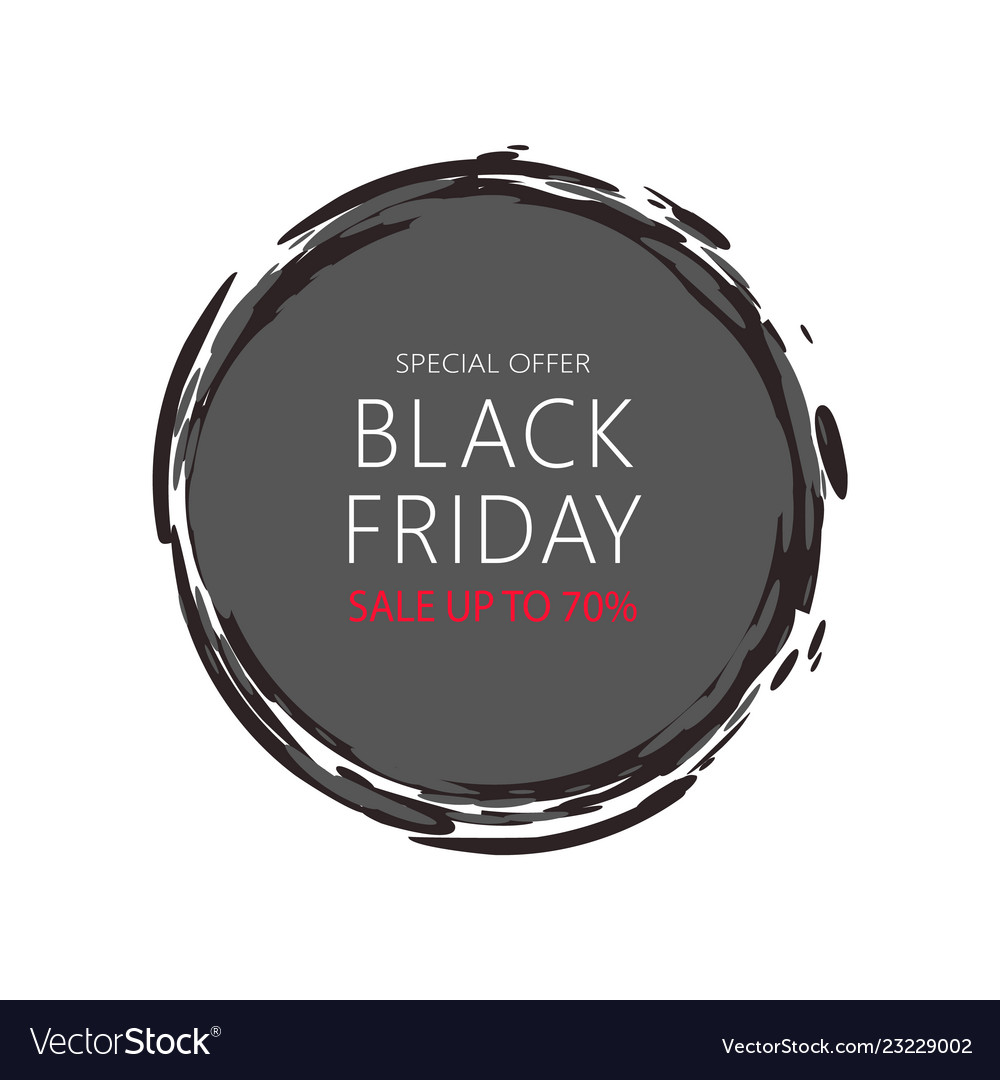 Total sale mega offer black friday round sticker