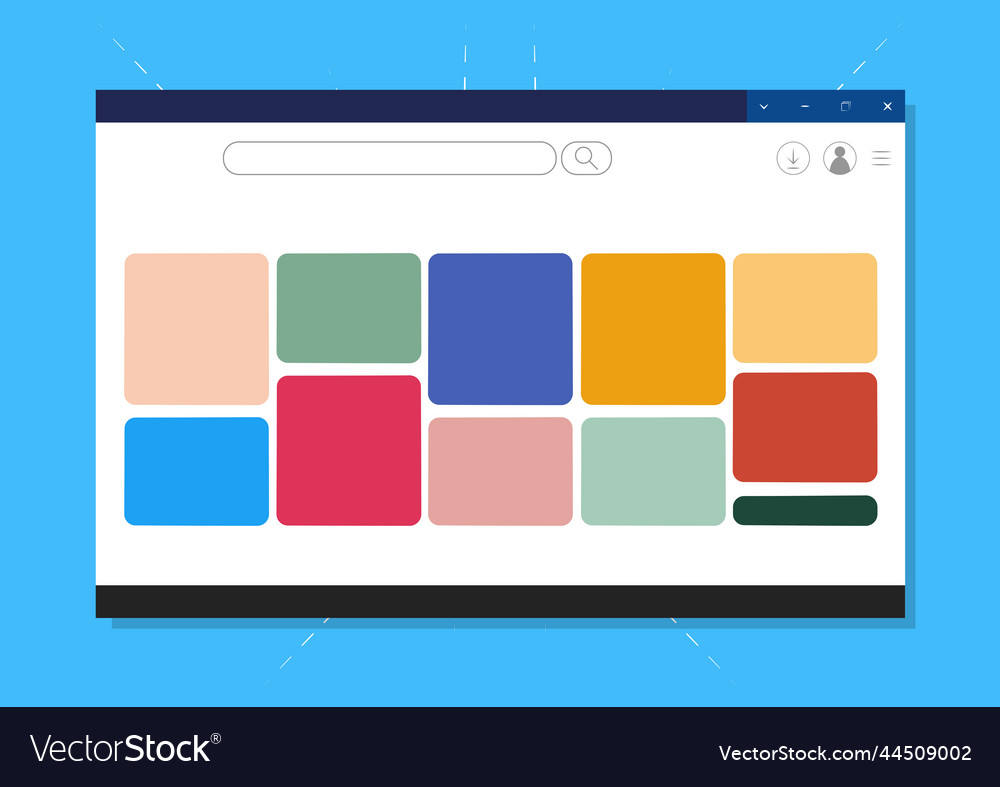 Web page ui design template Vector Image Web page ui design template