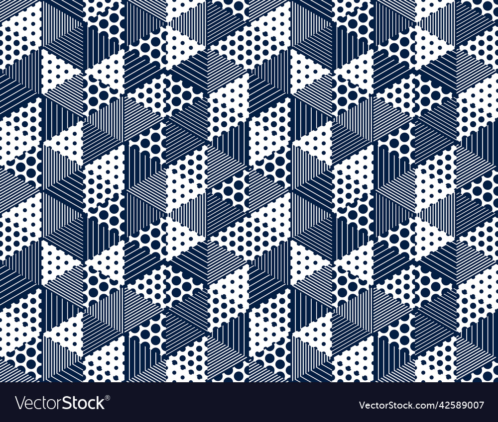3d dotted cubes seamless pattern background dots vector image 3d dotted cubes seamless pattern background dots