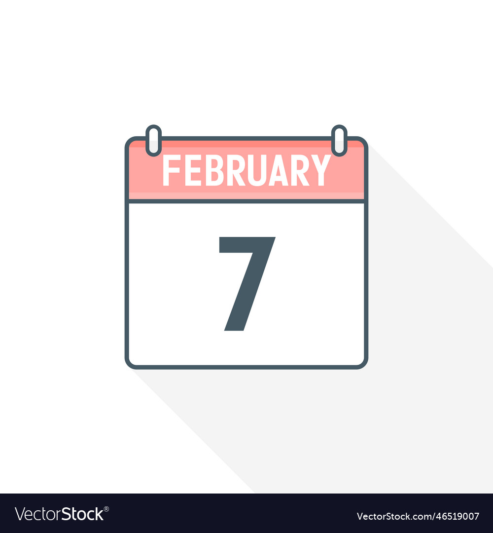 7th february calendar icon 7