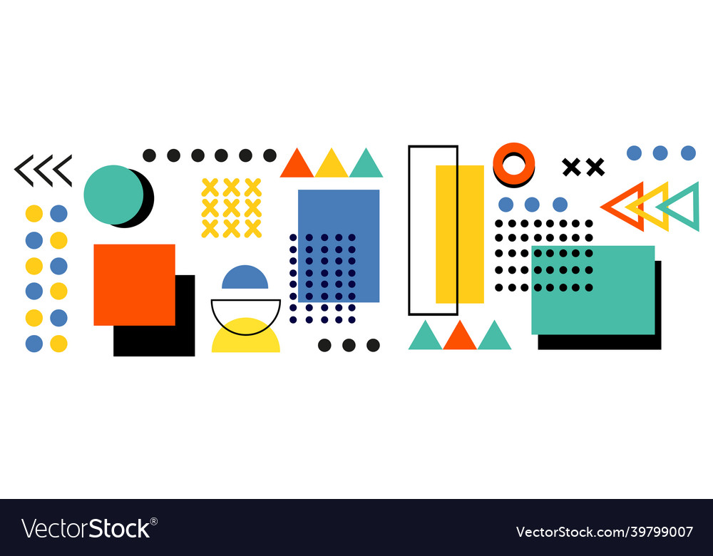Abstract background with different geometric