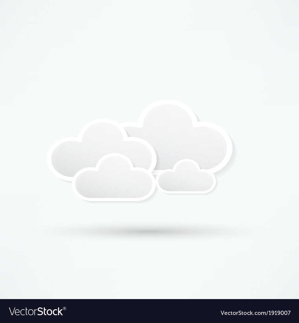 Abstract speech bubbles in the shape of clouds