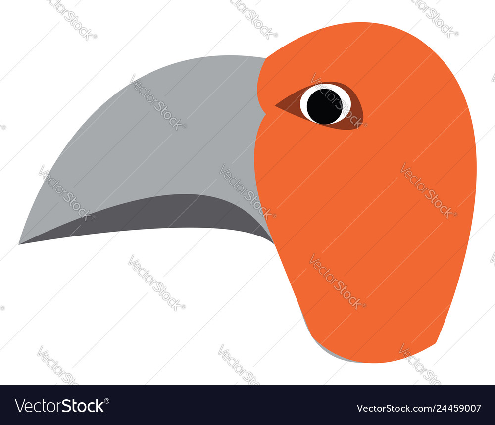 Angry bird with sharp beak or color