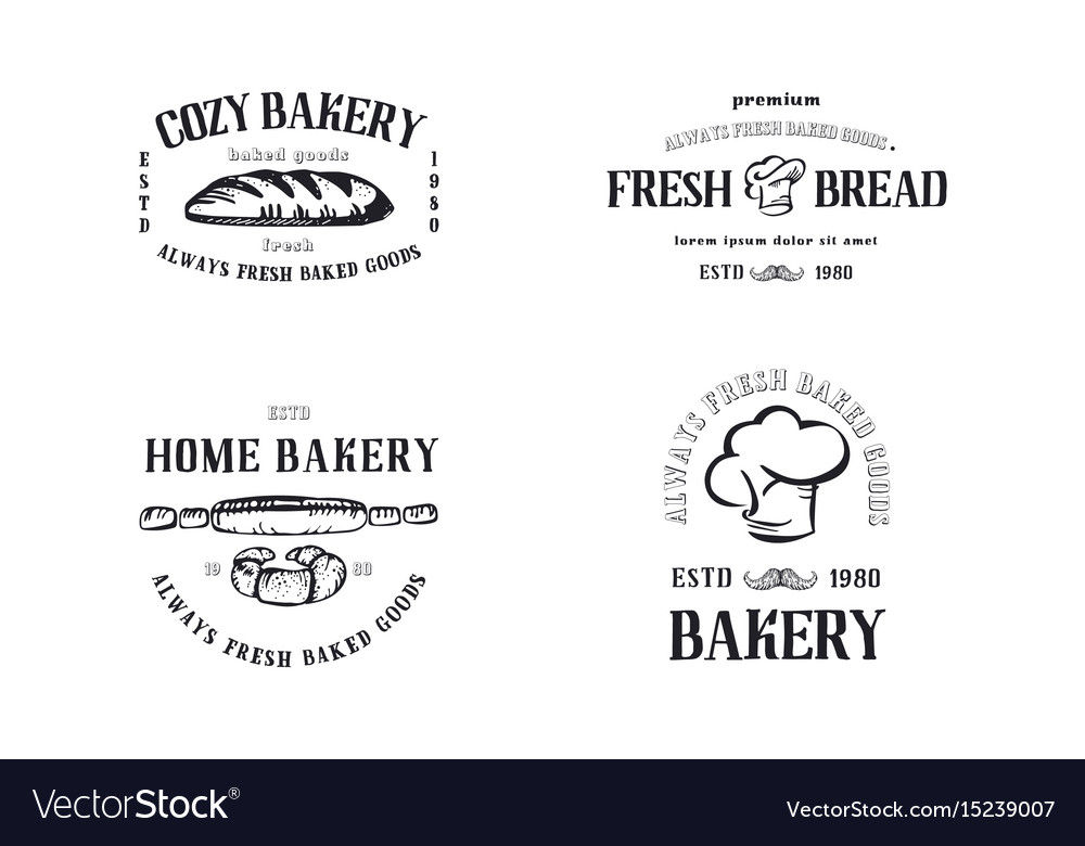 Bakery signboard typographic colorful