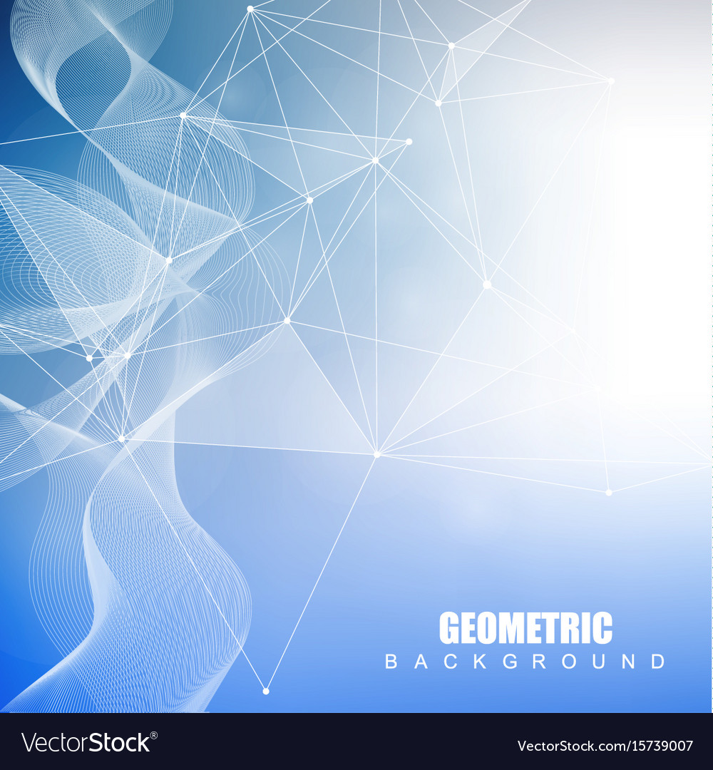 Geometric abstract background with connected line