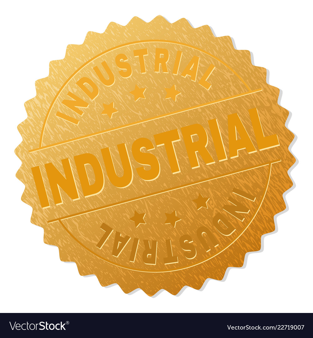 Gold industrial badge stamp