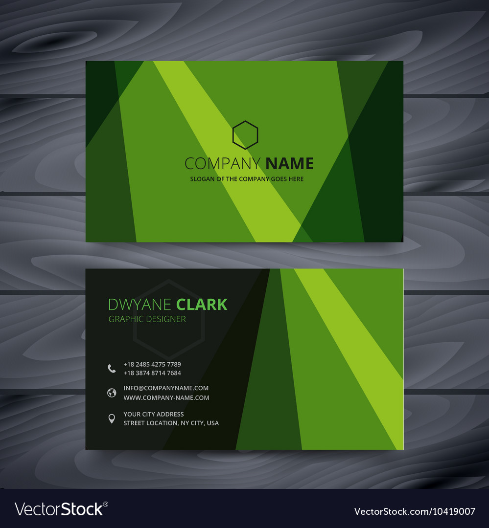 business card design green