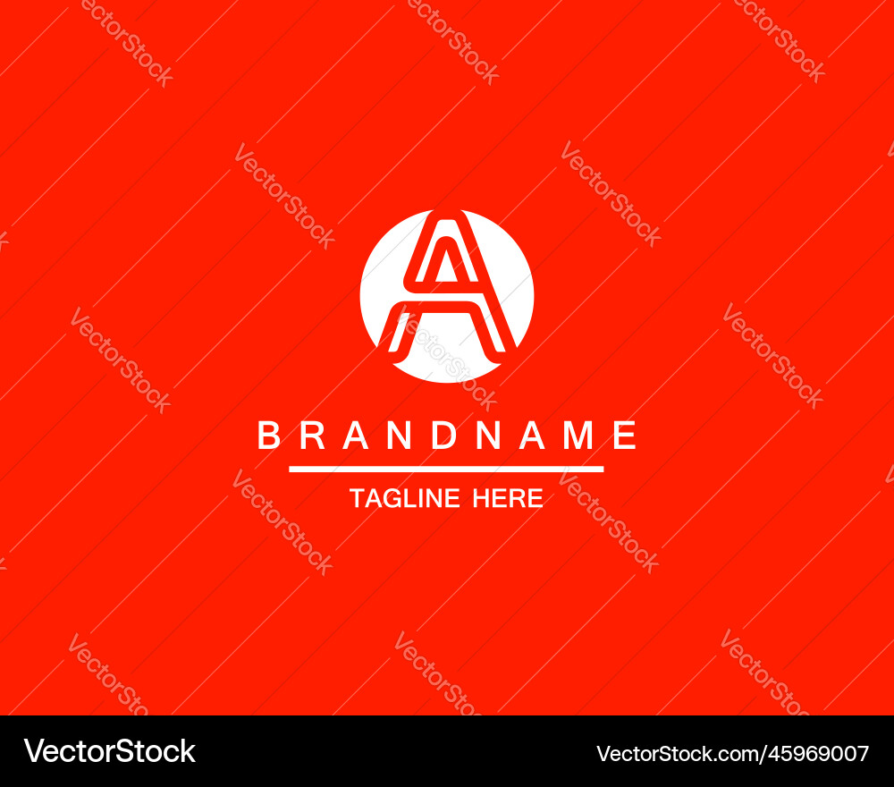 Initial letter a logo design template Royalty Free Vector