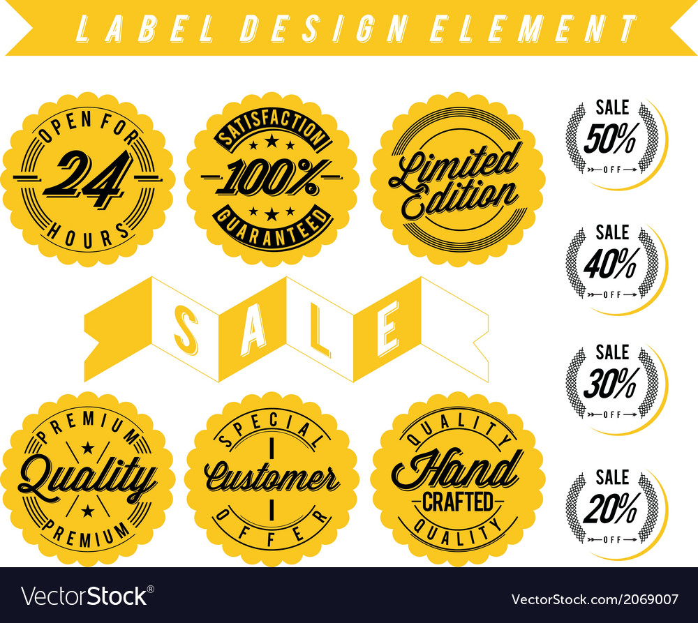 Label design element